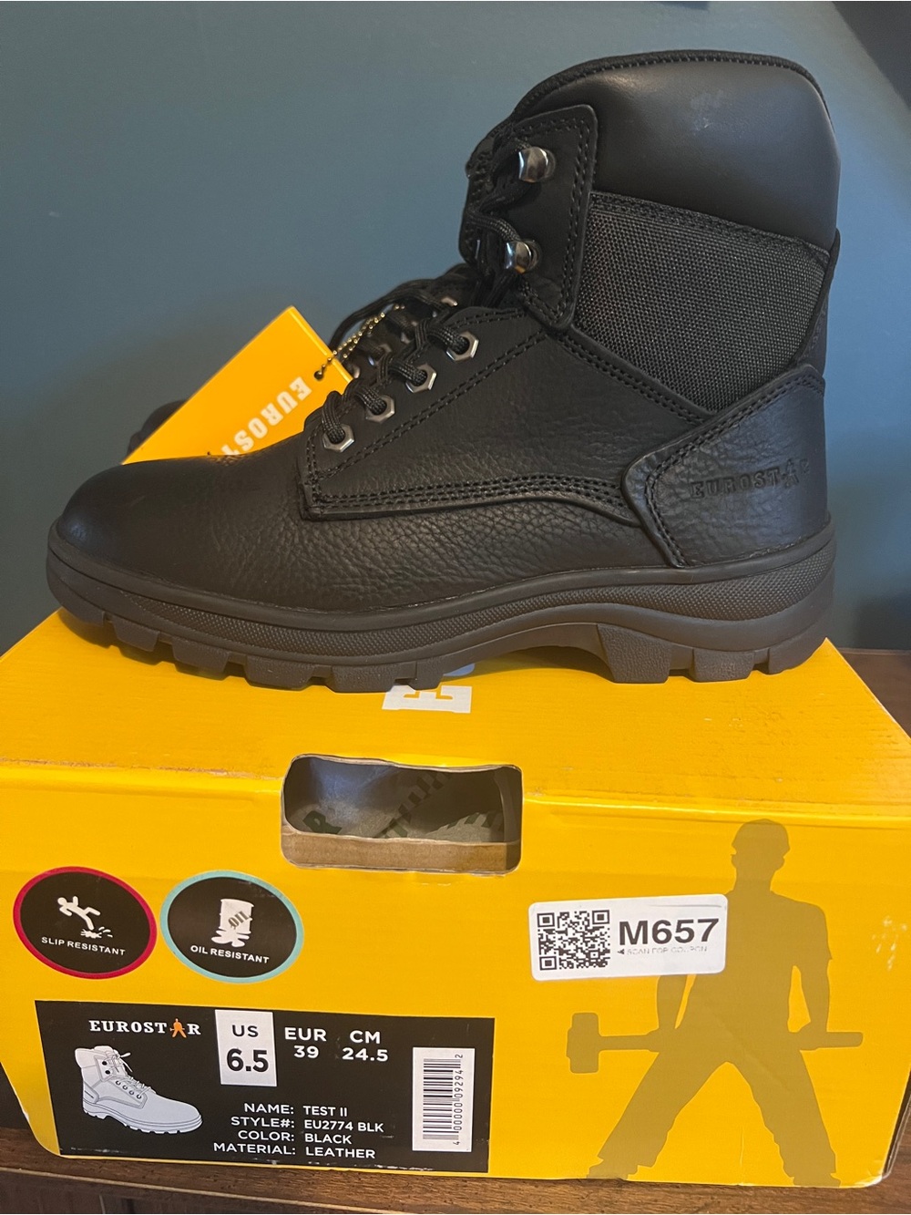 Eurostar Men’s Steel Toe Work Boot - 6.5 NEW